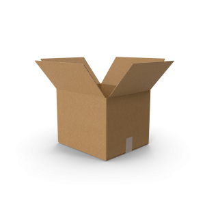 Opened Blank Cardboard Box.H03.2k